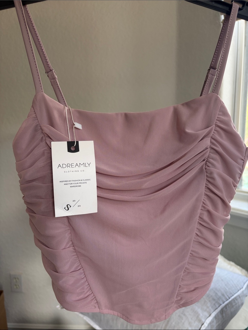 Adreamly Women's Mauve Ruched Camisole
